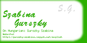 szabina gurszky business card